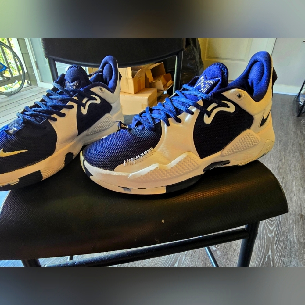Nike PG 5 TB Navy Navy Blue White DA7758-401 Men Multi Size 9.5 - Picture 5 of 13